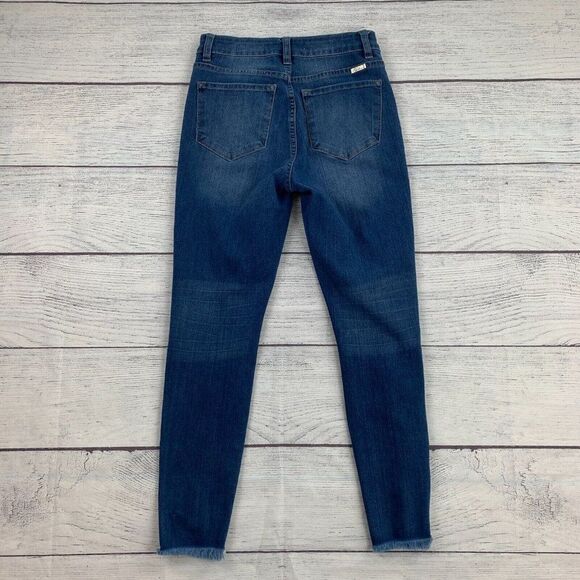 KanCan sz 5 / 26 Zip Ankle Jeans  Light Wash 25" Inseam Stretch - Picture 5 of 11